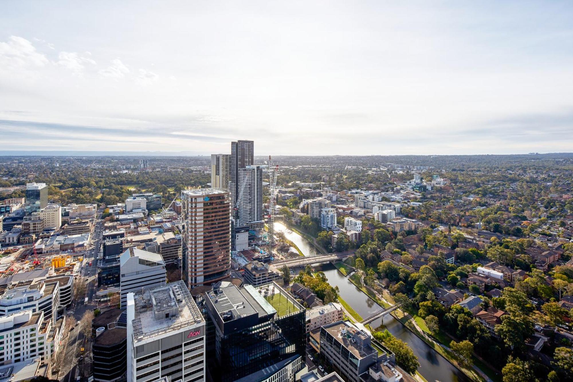 Meriton Suites George Street, Parramatta Sydney Buitenkant foto